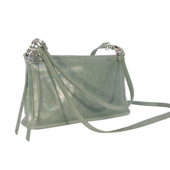 HOBO Cacence Sage Green Leather Convertible Wristlet/Shoulder/Crossbody Bag $158 - Picture 2 of 8